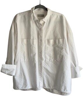 EVERLANE White The Boxy Oxford in Organic Cotton Size L